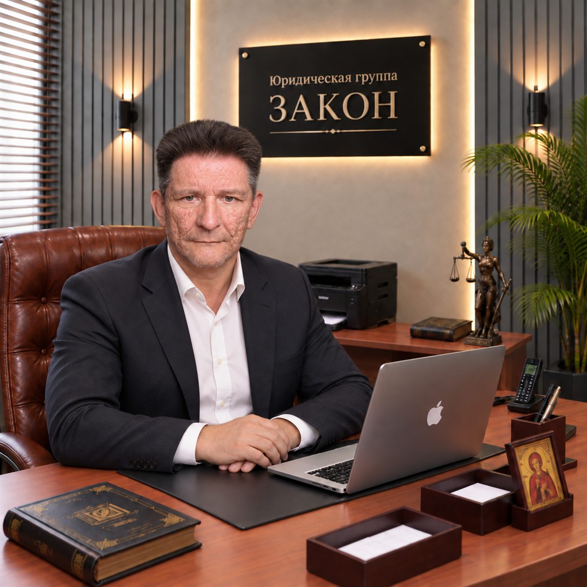 Юрист Кудин Олег Геральдович за рабочим столом